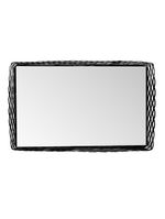 Bandeja lyor arles de metal com espelho preto fosco 21cm