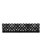 Bandeja lyor arles de metal com espelho preto fosco 21cm