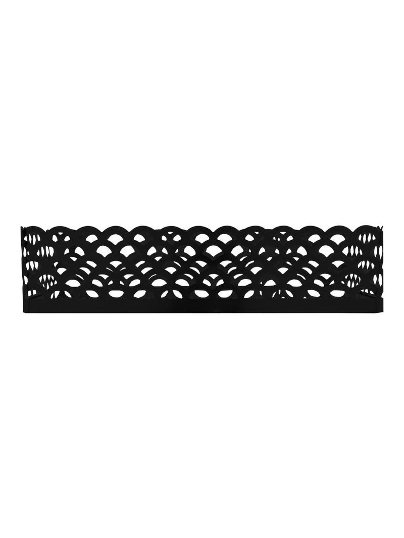 Bandeja lyor arles de metal com espelho preto fosco 21cm