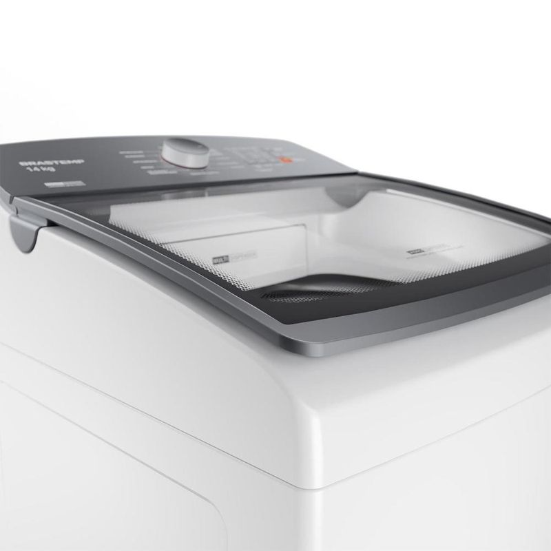 Máquina de lavar brastemp bwf14ab 14kg smart sensor ciclo tira mancha cesto inox branca