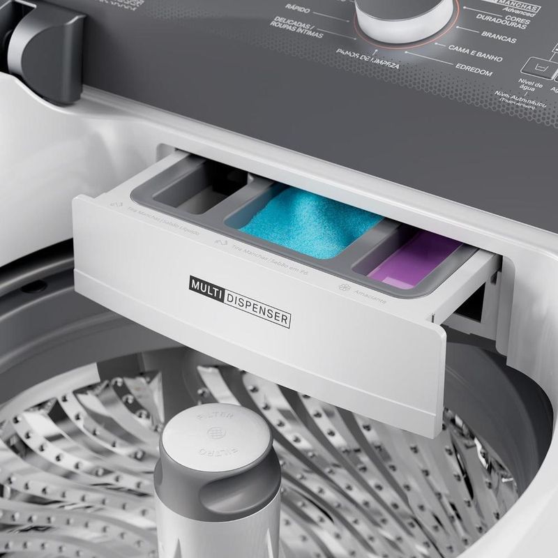 Máquina de lavar brastemp bwf14ab 14kg smart sensor ciclo tira mancha cesto inox branca