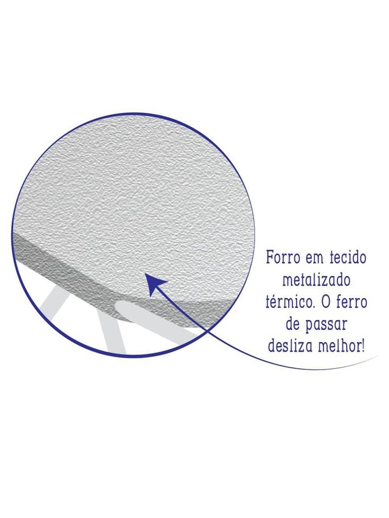 Tábua de passar roupa utimil luxo com ponta e suporte para ferro – branco/cinza
