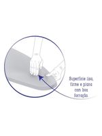 Tábua de passar roupa utimil luxo com ponta e suporte para ferro – branco/cinza