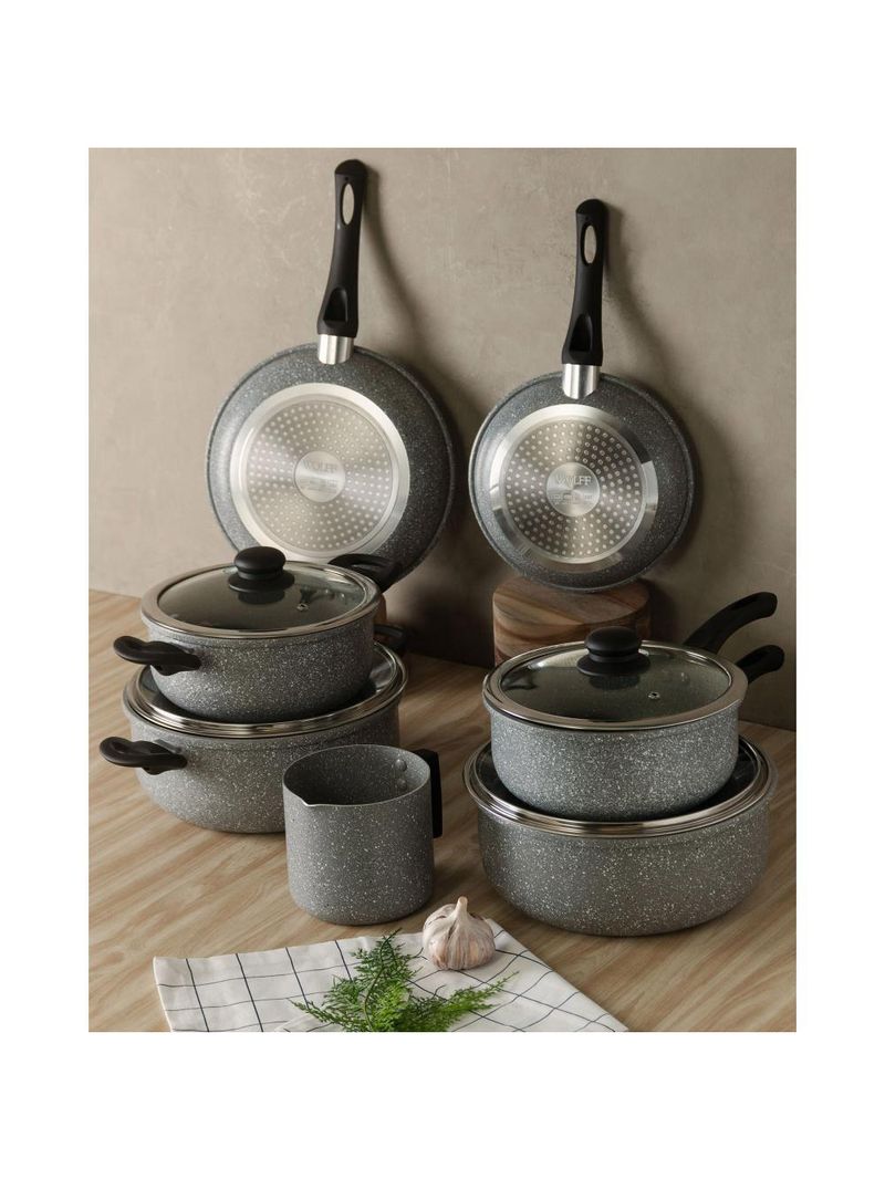 Panela Wolff de Alumínio com Revestimento Cerâmico Granilite Preta 24 cm