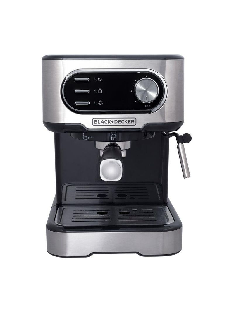 Cafeteira espresso Black+Decker CE1100G Gourmand Gris 1100w multifunções 1,5L inox
