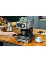 Cafeteira espresso Black+Decker CE1100G Gourmand Gris 1100w multifunções 1,5L inox