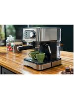 Cafeteira espresso Black+Decker CE1100G Gourmand Gris 1100w multifunções 1,5L inox