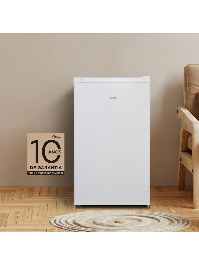 Frigobar midea 124l mdrd181fgd013 inverter prateleiras de vidro bivolt branco