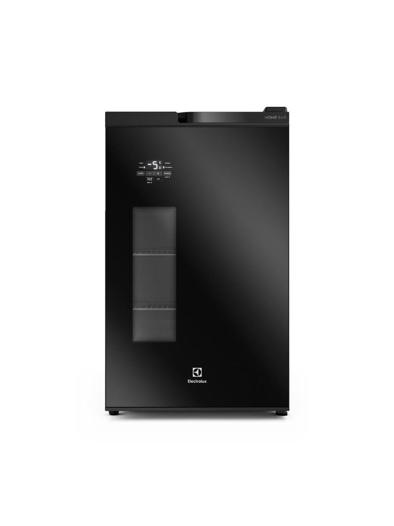 Cervejeira home bar electrolux eb100 frost free 100l porta de vidro preta