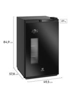 Cervejeira home bar electrolux eb100 frost free 100l porta de vidro preta