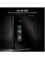 Cervejeira home bar electrolux eb100 frost free 100l porta de vidro preta
