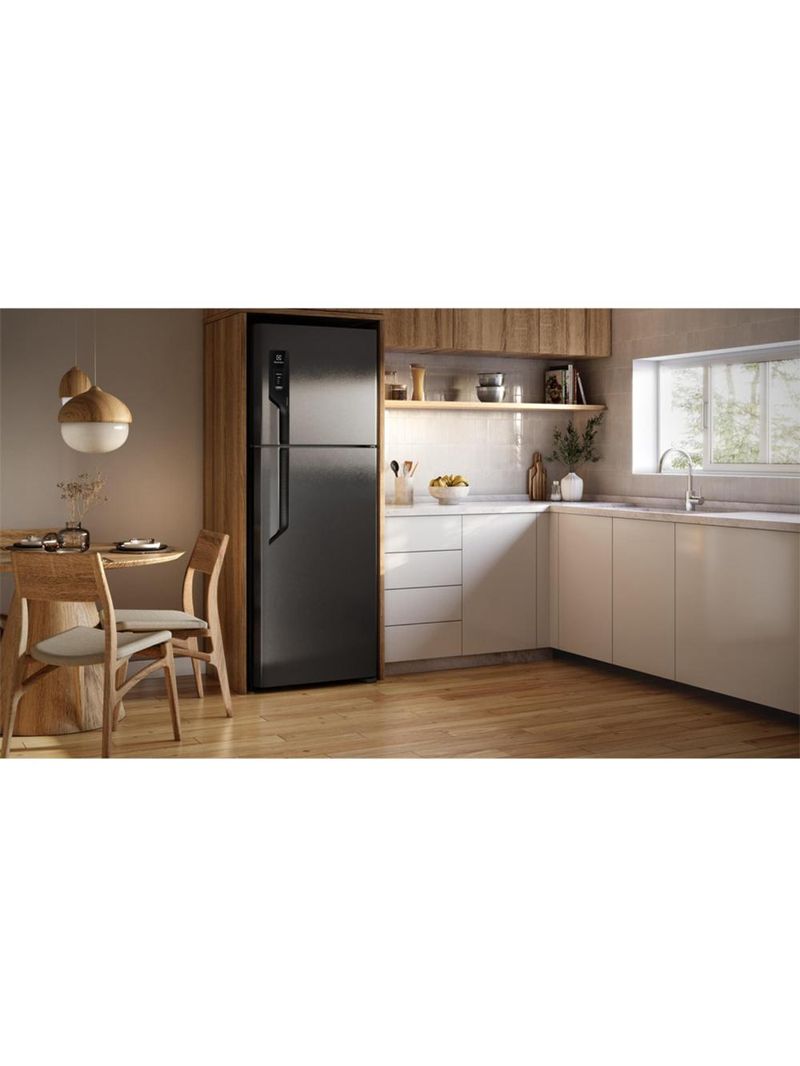 Geladeira Electrolux Frost Free TF71B Duplex Efficient AutoSense 480L Black Inox Look