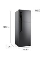 Geladeira Electrolux Frost Free TF71B Duplex Efficient AutoSense 480L Black Inox Look