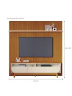 Kit Luna Painel E Rack Com Painel Cinamomo/off-white