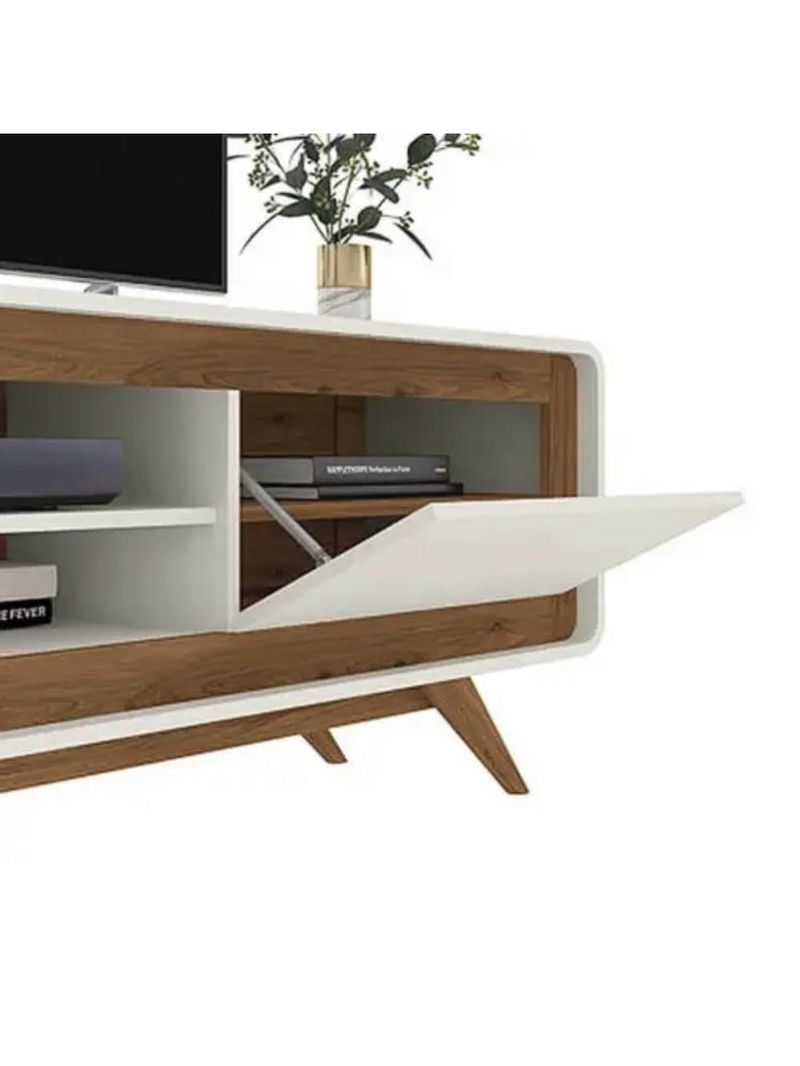 Rack Para Tv Até 70 Polegadas 2 Portas Channel Nature E Off White 220cm