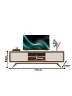 Rack Para Tv Até 70 Polegadas 2 Portas Channel Nature E Off White 220cm
