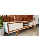 Rack Para Tv Até 70 Polegadas 2 Portas Channel Nature E Off White 220cm