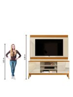 Rack Bancada Titan Com Painel Legacy New Para Até 60 Polegadas 1,60m Off White