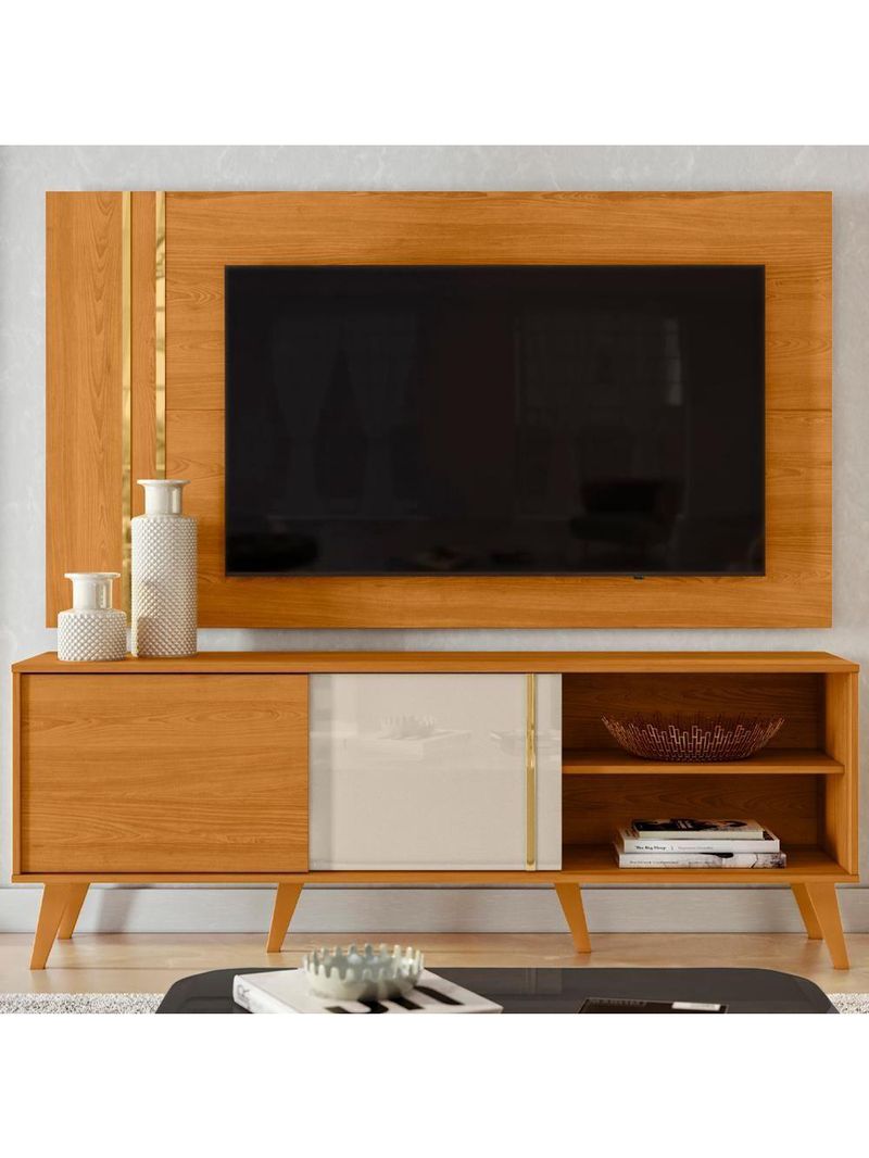 Painel Rack Bancada Tv 60 Pol 160 Cm Cronos  Madetec