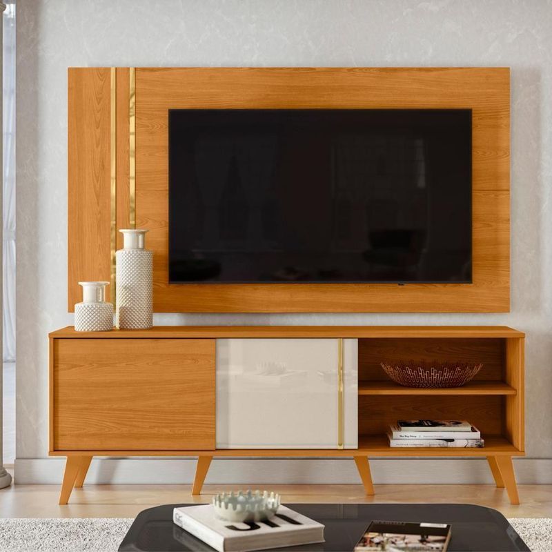 Painel Rack Bancada Tv 60 Pol 160 Cm Cronos  Madetec