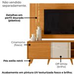 Painel Rack Bancada Tv 60 Pol 160 Cm Cronos  Madetec