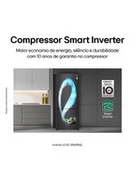 Geladeira lg frost free inverse conectividade inteligente preta - 451l