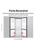 Geladeira lg frost free inverse conectividade inteligente preta - 451l