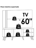 Painel Rack Bancada Tv 60 Pol 160 Cm Cronos Cumaru  Madetec