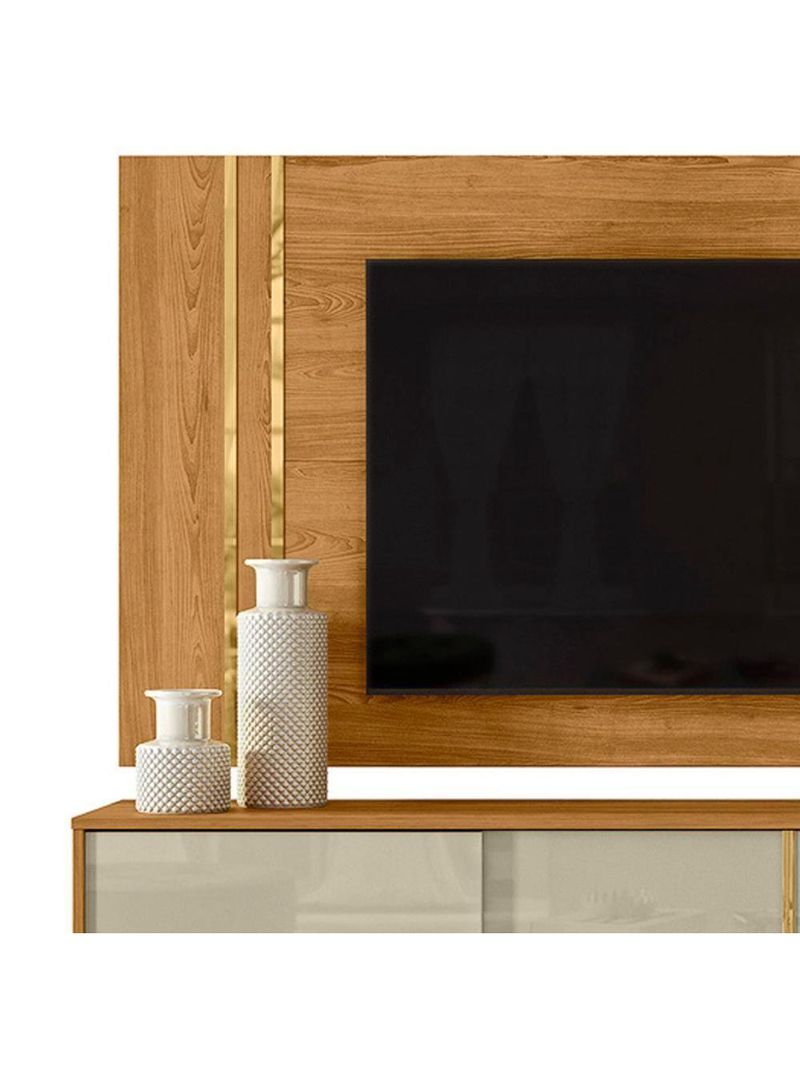 Painel Rack Bancada Tv 60 Pol 160 Cm Cronos Cumaru  Madetec