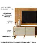 Painel Rack Bancada Tv 60 Pol 160 Cm Cronos Cumaru  Madetec