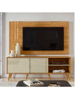 Painel Rack Bancada Tv 60 Pol 160 Cm Cronos Cumaru  Madetec