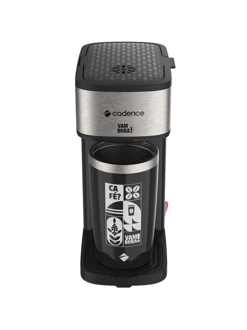 Kit Black Cadence - Cafeteira Vambora E Mixer Inox 110V