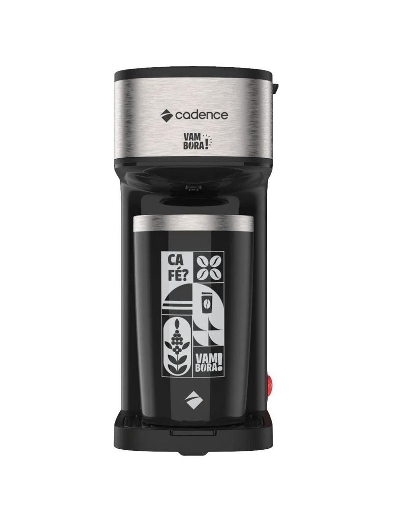 Kit Black Cadence - Cafeteira Vambora E Mixer Inox 110V
