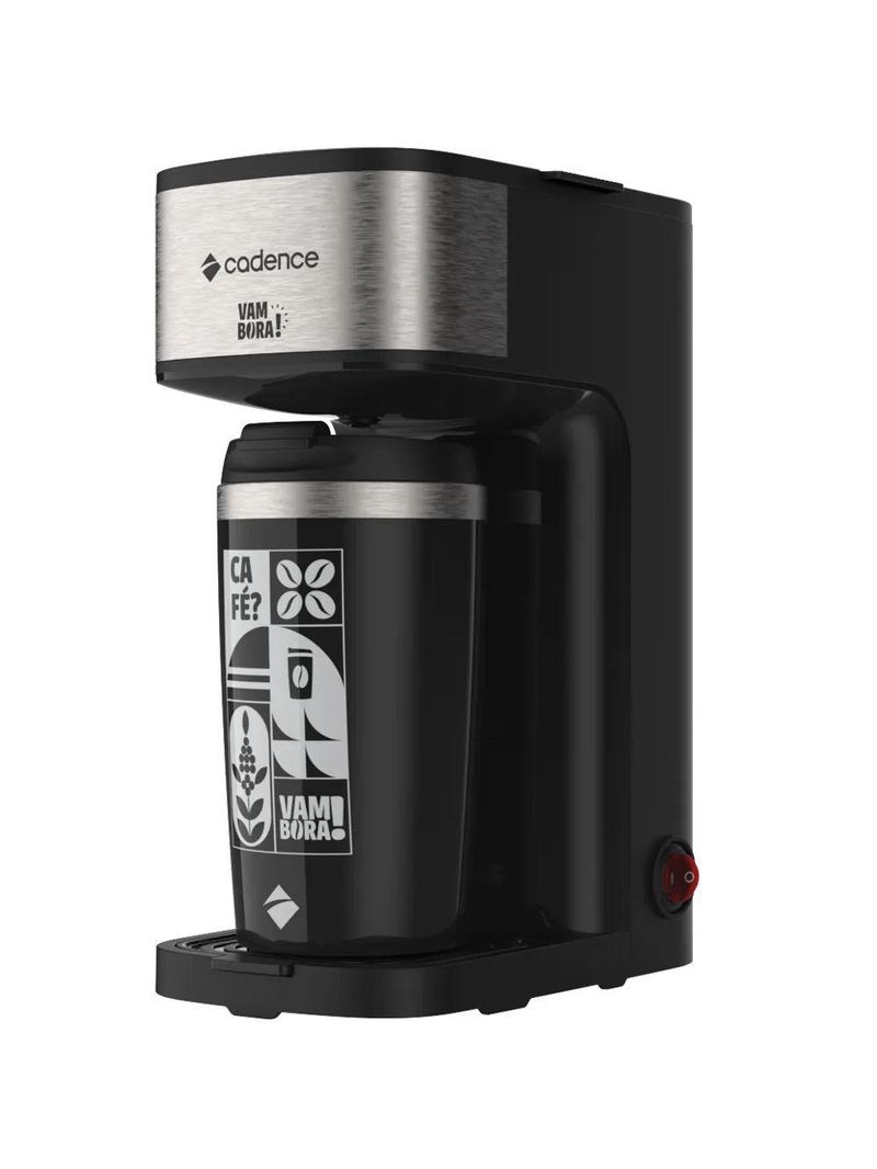 Kit Black Cadence - Cafeteira Vambora E Mixer Inox 110V