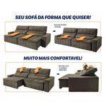 Sofá Retrátil Reclinável Supremo 2,70m Suede Velut Molas No Assento - King House