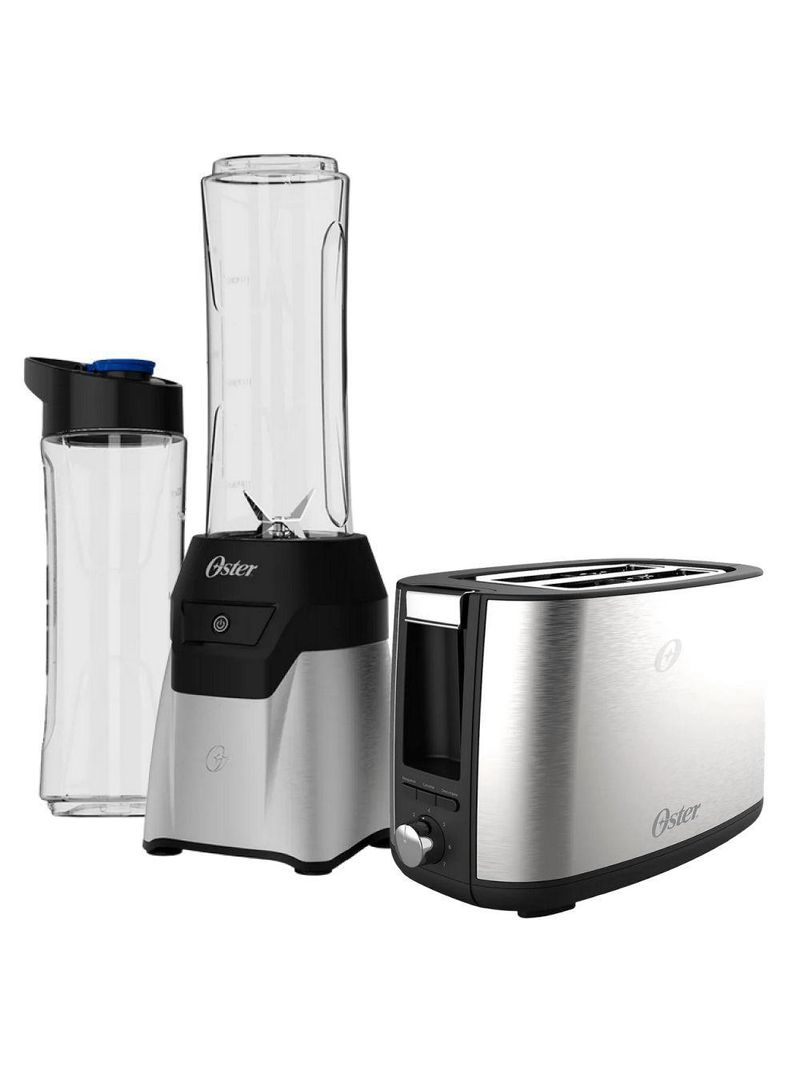 Kit Blender Power 2 Jarras E Torradeira Inox Oster 220V