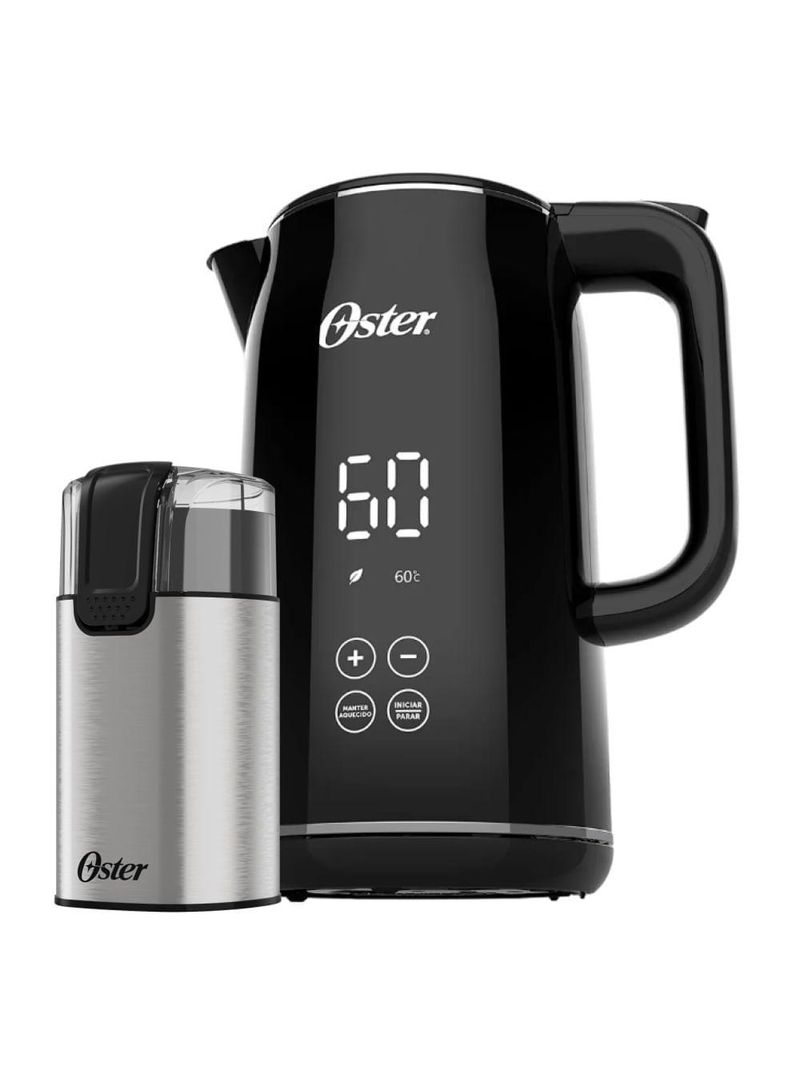 Kit Chaleira Digital 1,7L E Moedor De Café Elétrico Oster 220V