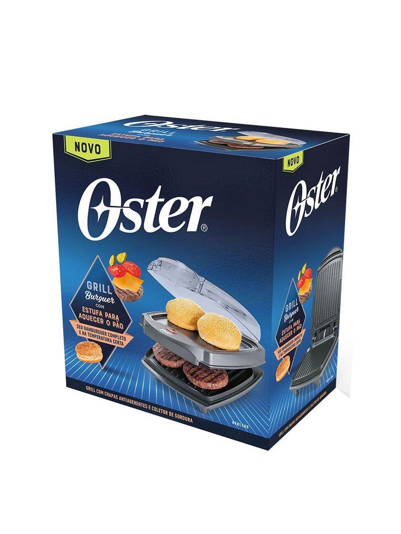 Grill Elétrico Burguer Oster 2 Em 1 Com Estufa 220V