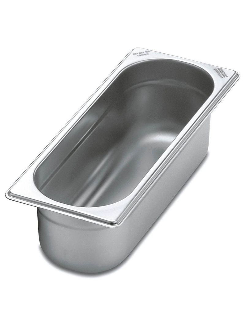 Cuba Tramontina Gn 2/8 Em Aço Inox Sem Alças Profundidade 65 Mm - Aço 304 Tramontina