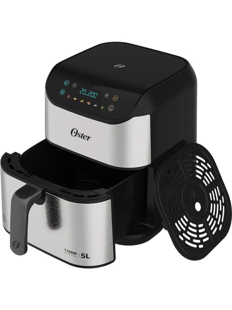 Kit Mixer Oster 3 em 1 e Fritadeira Inox 5L 220V