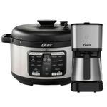 Kit Panela De Pressão 5,7L Multifunções E Cafeteira Com Jarra Inox Oster 110V