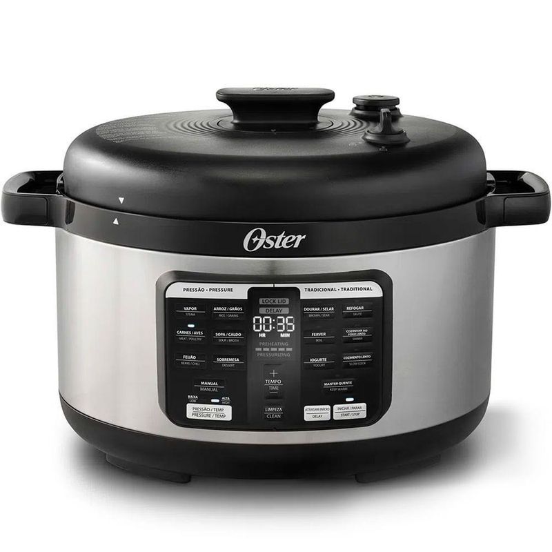 Kit Blender Power Inox e Panela de Pressão 5,7L Oster - 110V