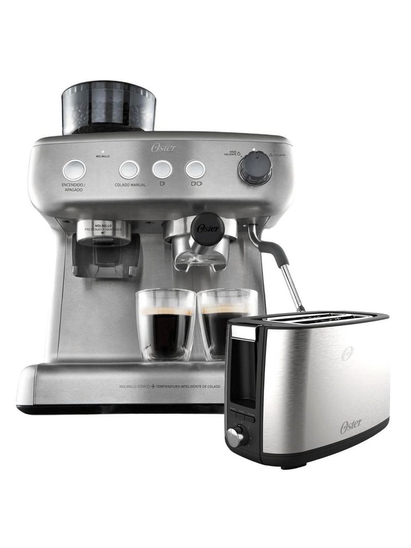 Kit Cafeteira Espresso Xpert E Torradeira Inox Oster 110V