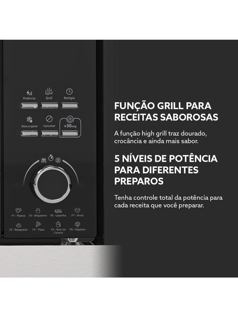 Forno Micro-ondas De Embutir Oster Black Inox 23L 110V