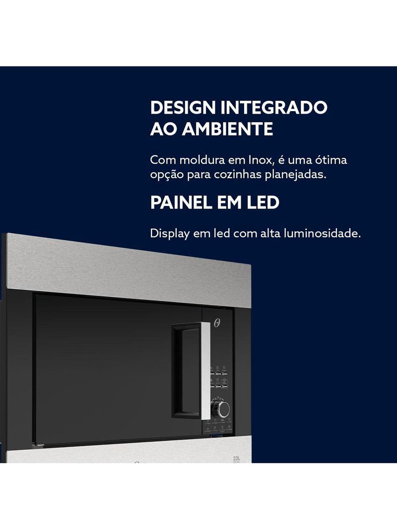 Forno Micro-ondas De Embutir Oster Black Inox 23L 110V