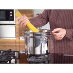 Jogo Cozi-Pasta Tramontina Solar em Aço Inox Fundo Triplo com Alças 2 Peças 20 cm