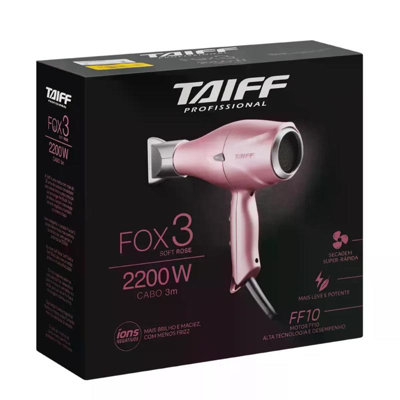Secador de cabelo fox 3 2200w soft rose
