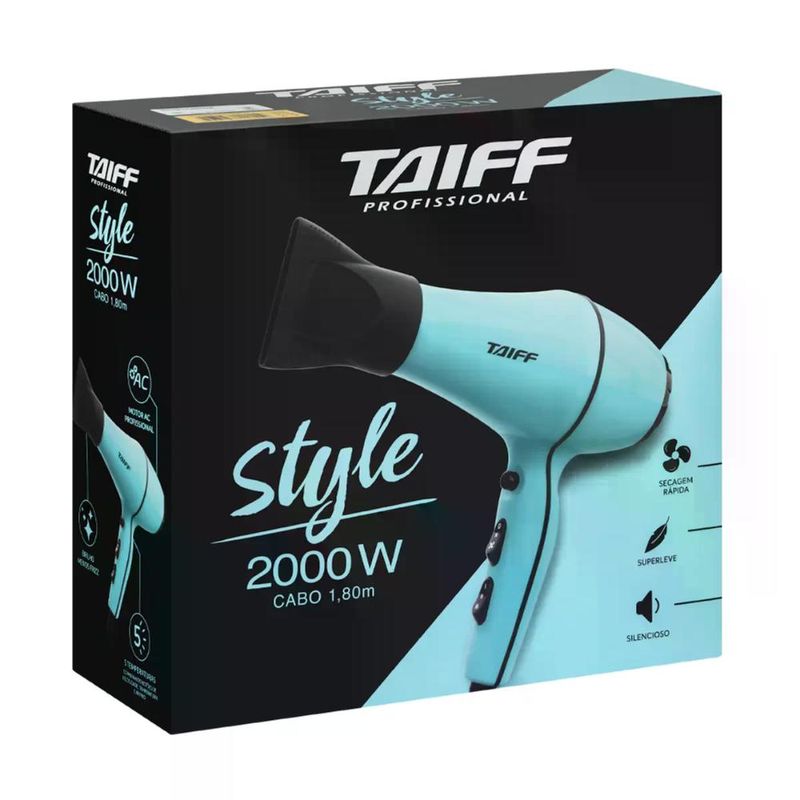 Secador de cabelo style azul 2000w