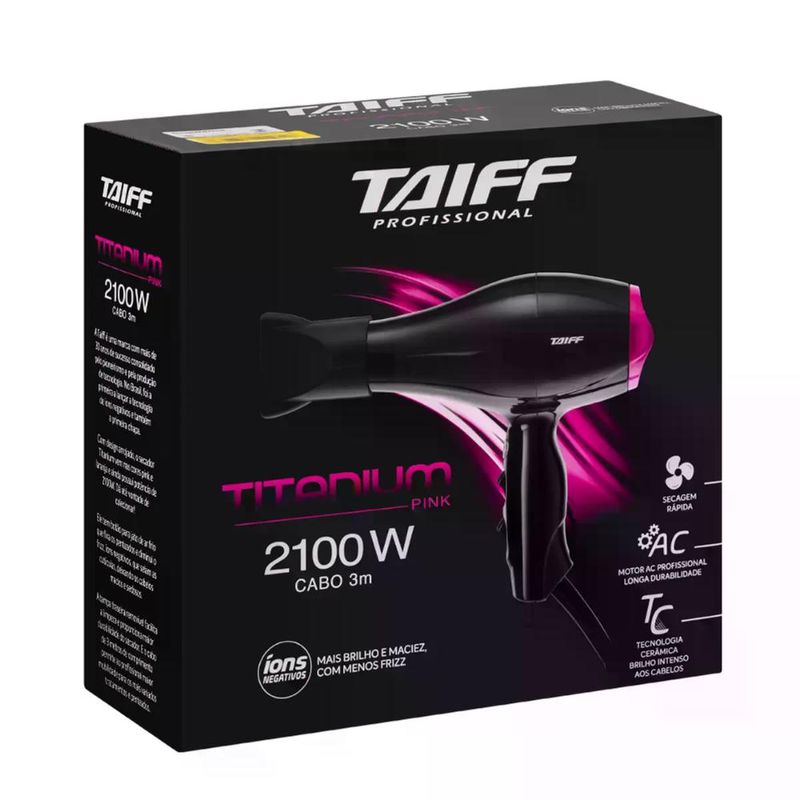 Secador de cabelo titanium 2100w pink