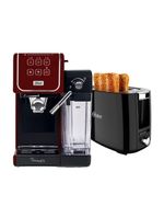 Kit Cafeteira Primalatte Touch Red E Torradeira Oster 220V